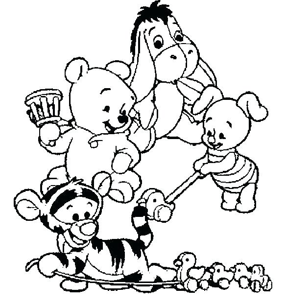 582x627 Cute Winnie The Pooh Coloring Pages Explore