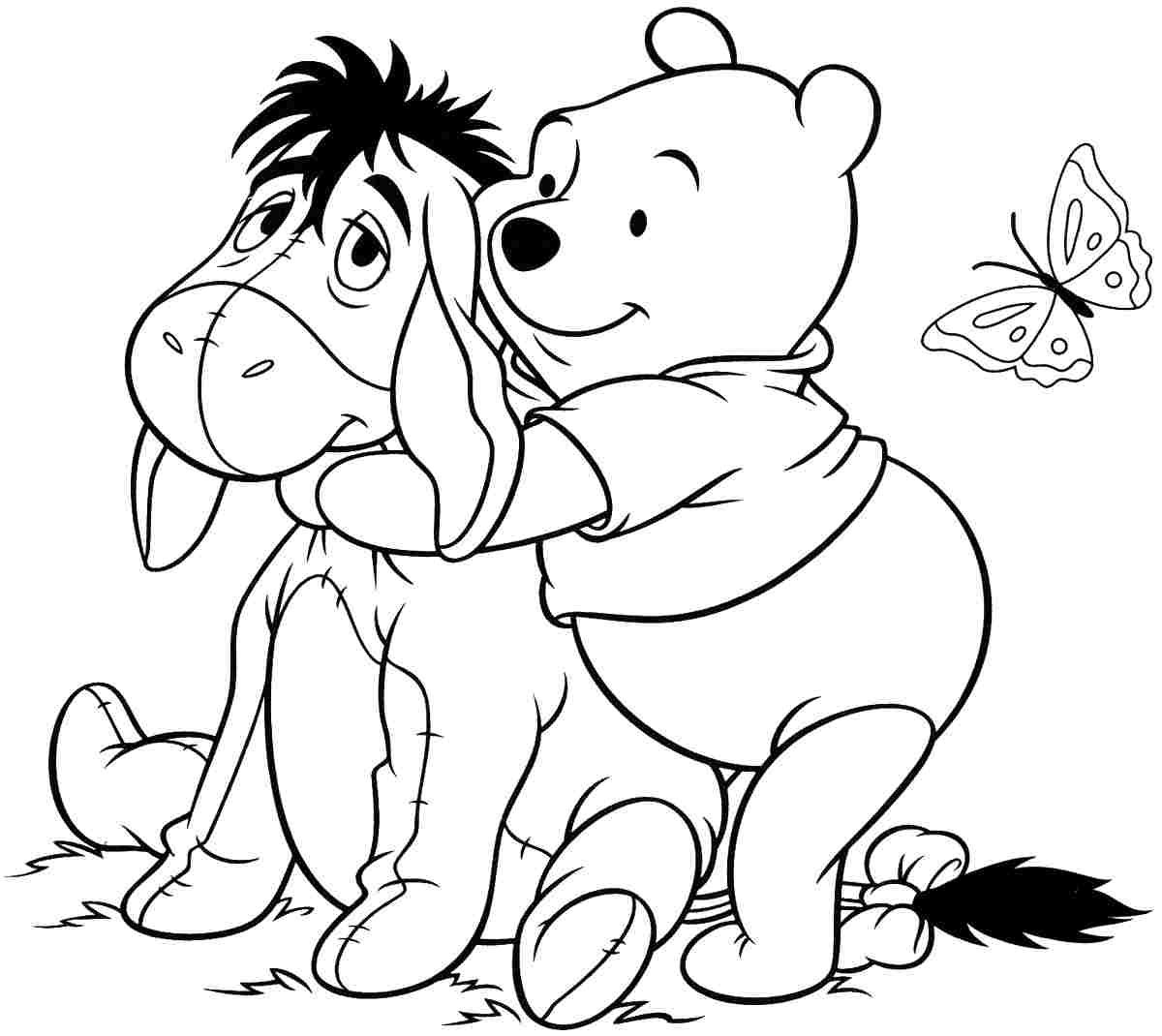 1200x1070 Eeyore Winnie The Pooh Coloring Pages Eeyore Coloring Para