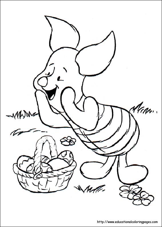 Winnie The Pooh Easter Coloring Pages