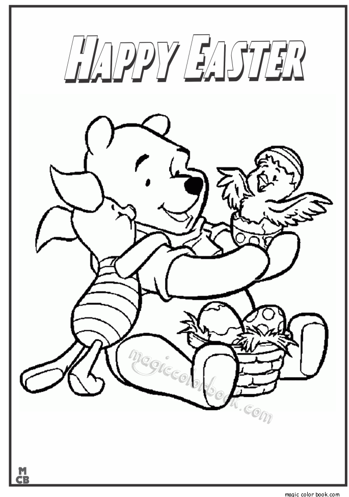 685x974 Happy Easter Winne The Pooh Coloring Pages 02