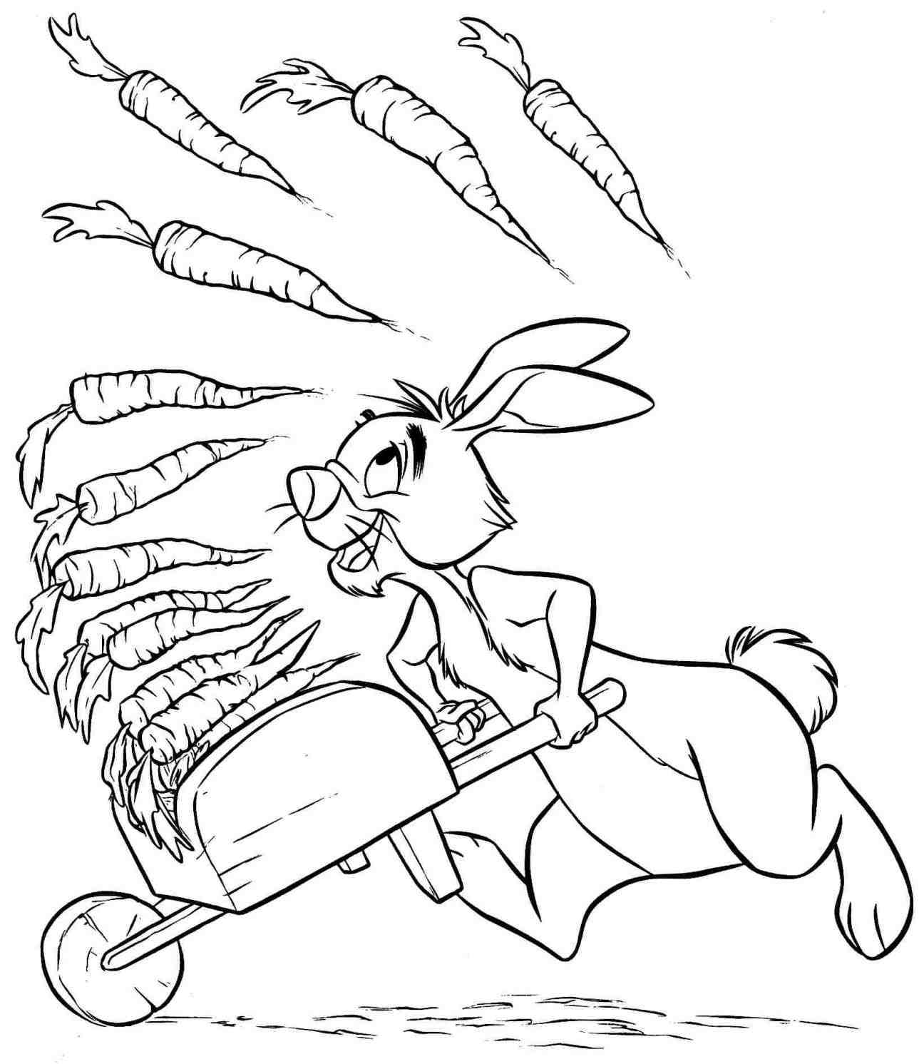 1296x1492 Winnie The Pooh And Rabbit Coloring Pages Web Coloring Pages