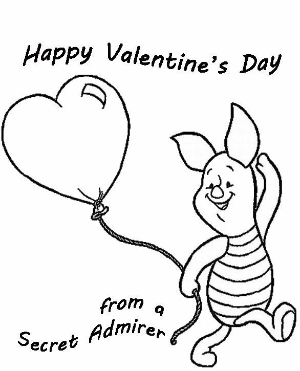 Winnie The Pooh Valentines Day Coloring Pages