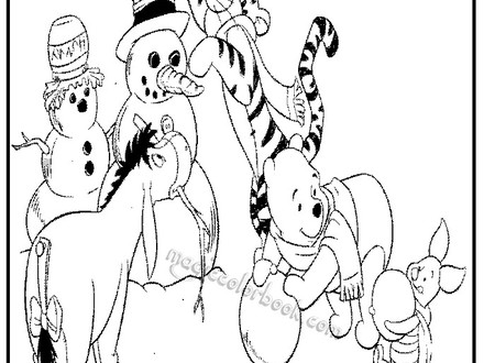 Winnie The Pooh Winter Coloring Pages