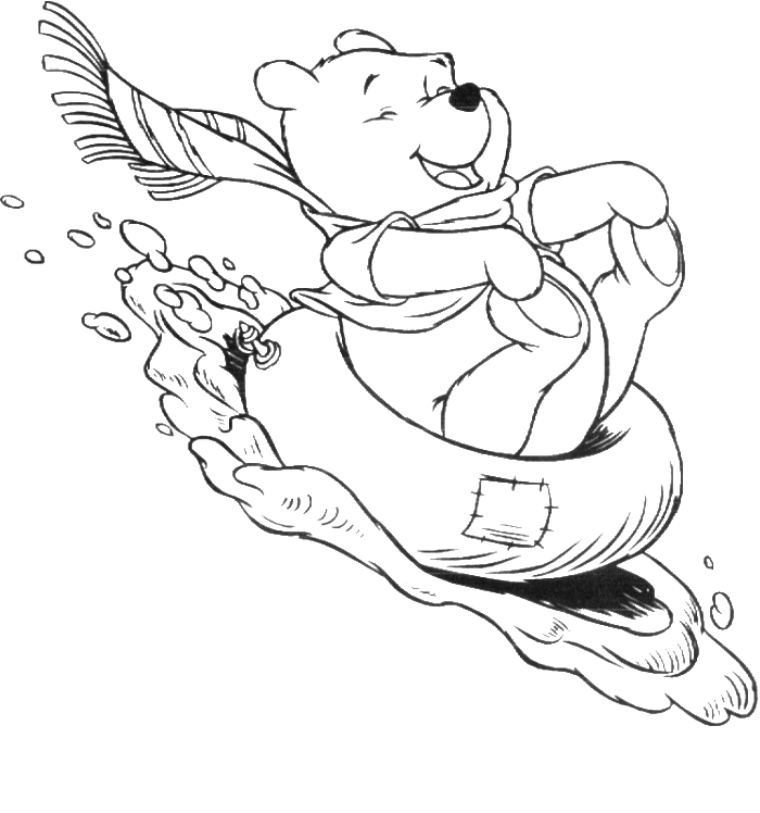 700x748 Winnie The Pooh Activity When Winter Coloring Pages