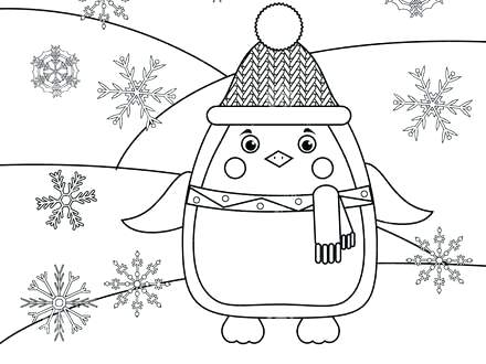 Winter Animals Coloring Pages