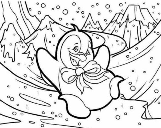 530x423 Coloring Pages And Coloring Books. Winter Animals Coloring Pages