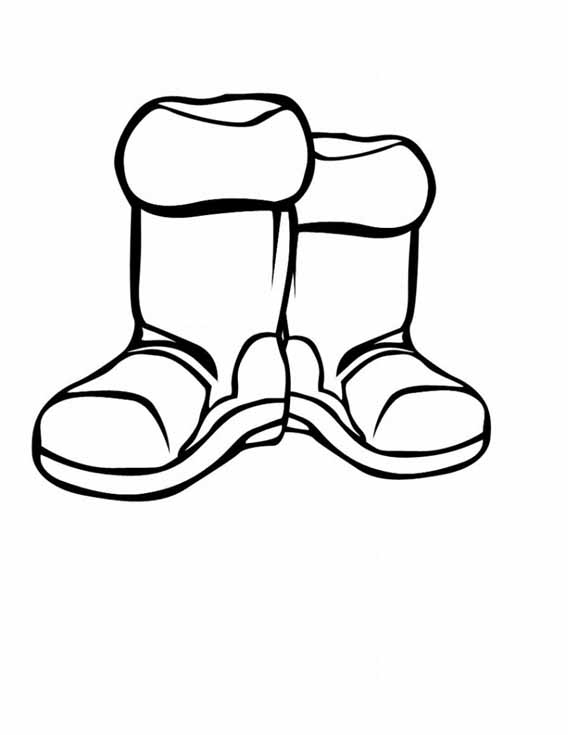 568x735 Winter Boots Coloring Pages