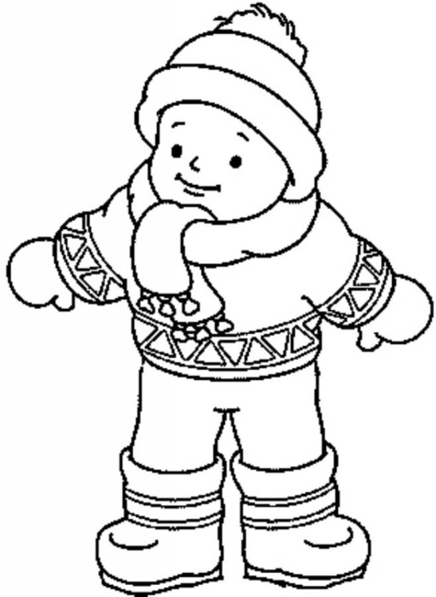 877x1200 Mittens Summer Clothes Coloring Pages Page Adult Winter