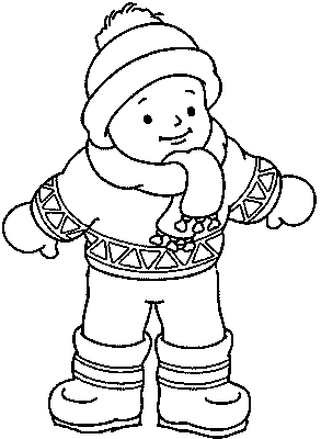 293x400 Winter Clothes Coloring Pages