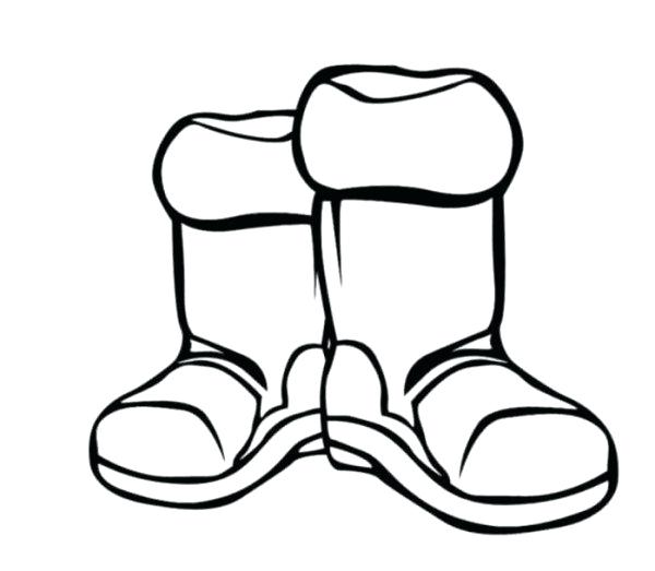 600x523 Clothes Coloring Pages Boots Winter Clothes Coloring Page Winter