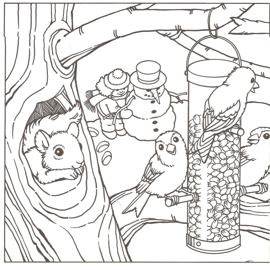 1024x1024 Winter Coloring Pages
