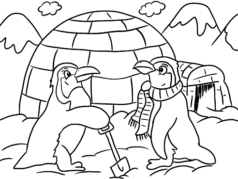 492x369 Winter Coloring Sheets Free Printable Winter Coloring Pages