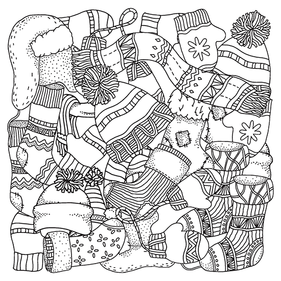 550x550 Winter Dreams Adult Coloring Book Includes 24 Color Pencils