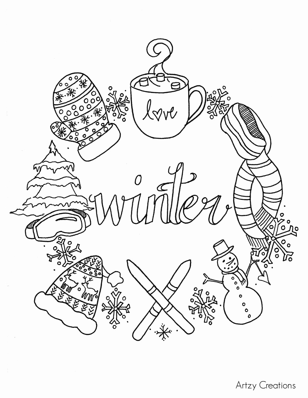 1020x1320 Winter Coloring Pages Adults Luxury Winter Coloring Picture 6619
