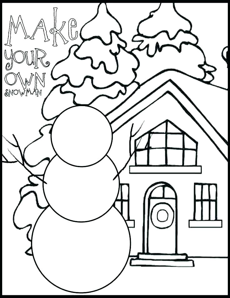 736x952 Winter Scene Coloring Pages Winter Coloring Pages Free Printable