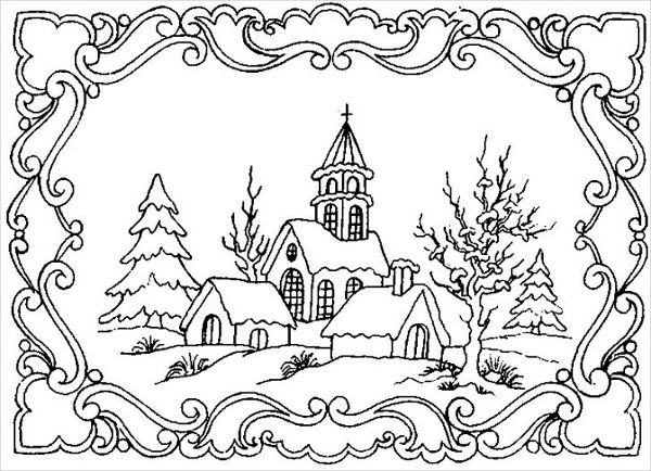 600x434 Winter Coloring Pages