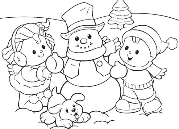 580x416 Good Winter Coloring Pages For Preschool And Winter Coloring Pages