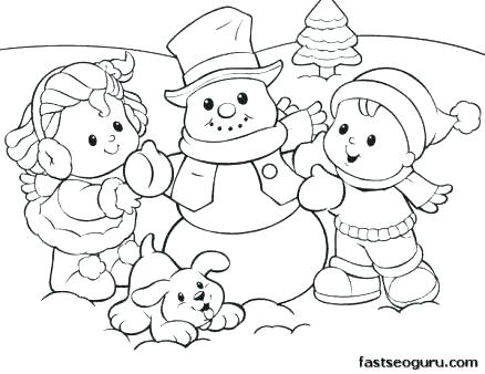 438x338 Winter Clothes Coloring Pages Winter Coloring Pages For Preschool