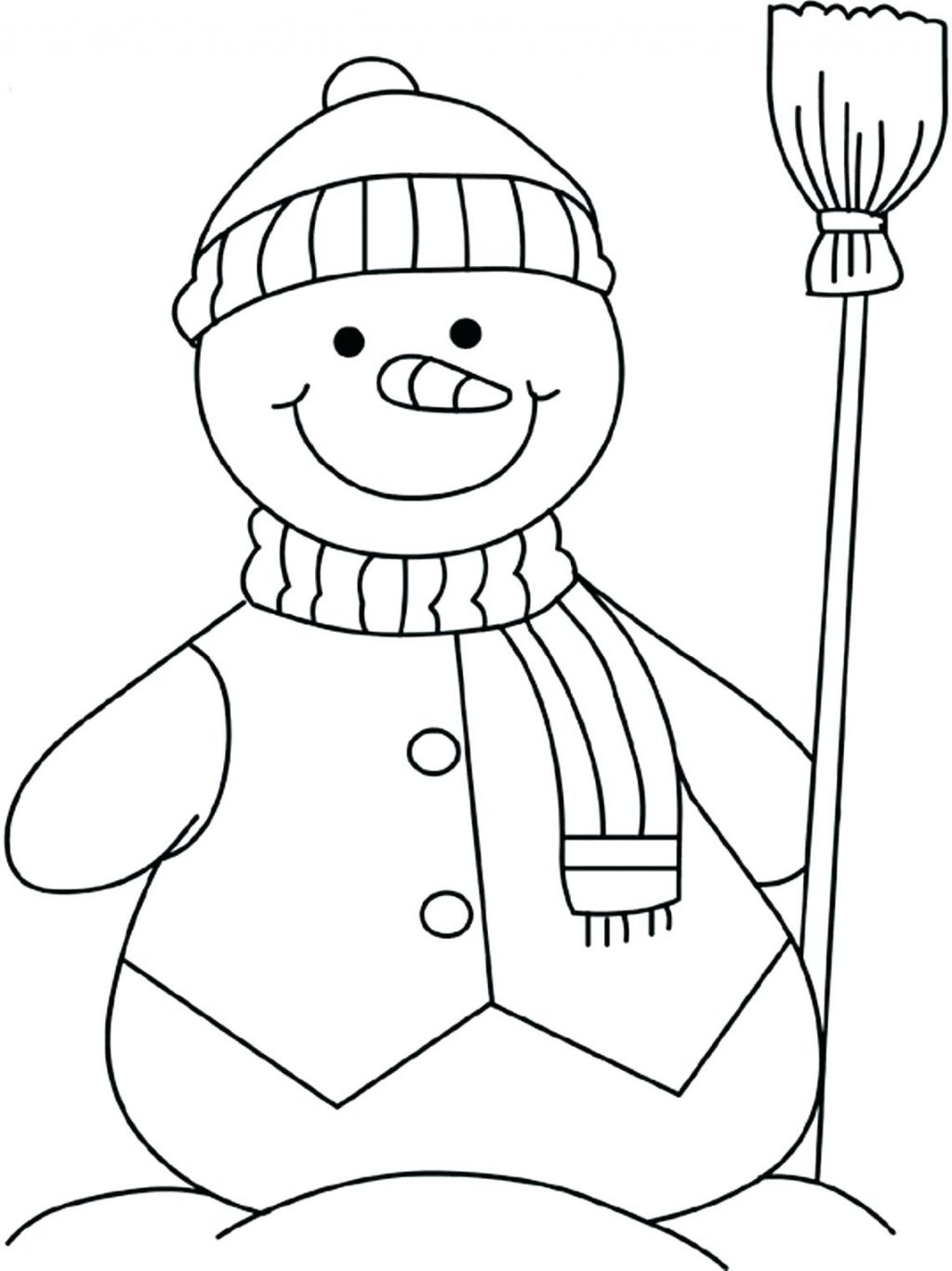1024x1366 Coloring Page ~ Winter Coloring Pages For Preschool Snowman Free