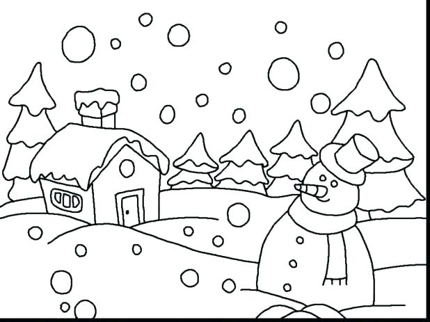 618x463 Winter Coloring Pages For Preschool Winter Coloring Sheets Plus