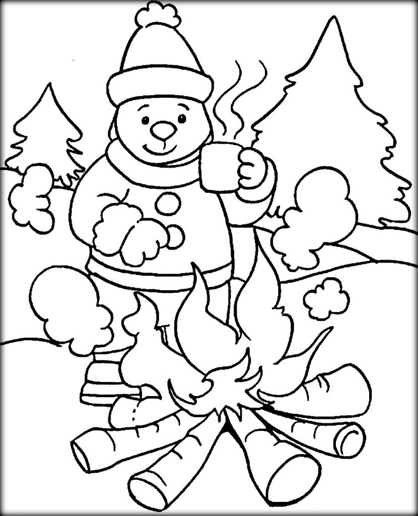 830x1024 Winter Coloring Pages Printable With