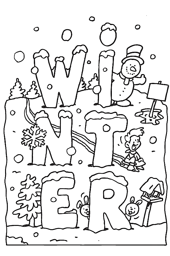 567x850 Winter Coloring Page Winter S Simple Winter Coloring Pages