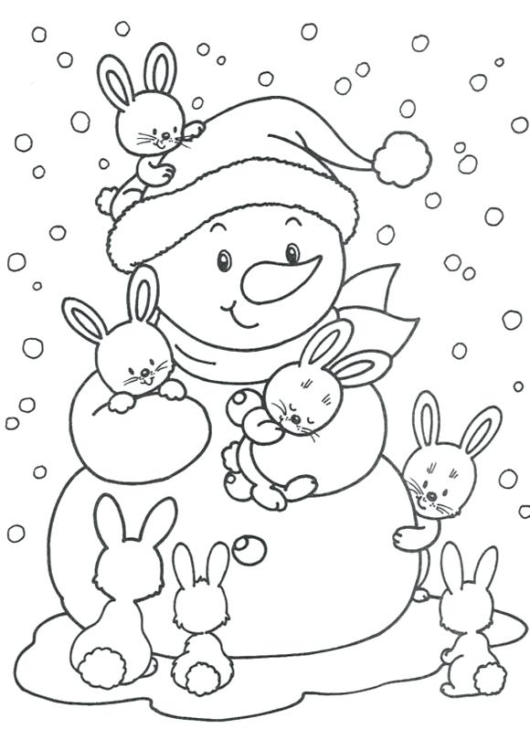 580x798 Winter Coloring Pages Winter Coloring Pages Snowman Fresh Winter