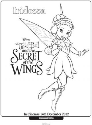 320x434 Fairy Colouring Pages