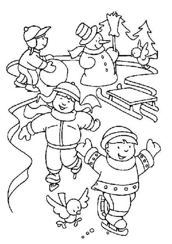 Winter Fun Coloring Pages