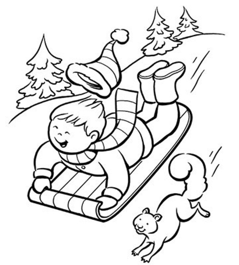 768x853 Fun Pictures To Color And Print Winter Fun Color Pages To Print