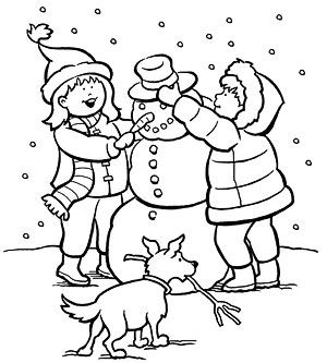 300x333 Printable Winter Coloring Pages Winter Colors, Snowman And Winter