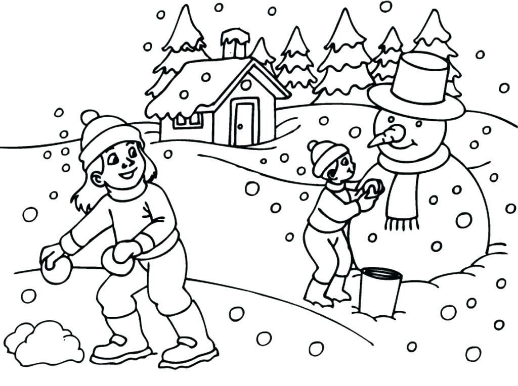 1024x764 Winter Coloring Page Printable Winter Coloring Pages Snowman Free
