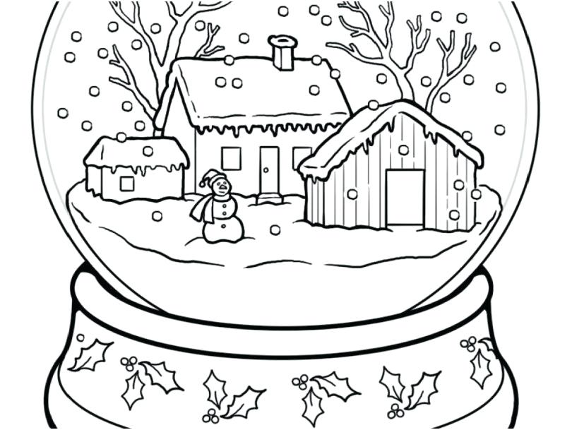 827x609 Winter Snow Landscape Coloring Pages Coloring Page For Kids Kids