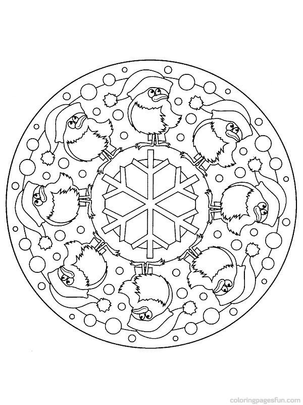 600x800 Free Printable Mandala Coloring Pages 2013 Mandala Christmas 244