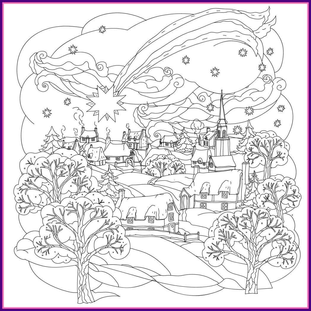 1049x1049 Marvelous Winter Coloring Pic For Mandala Page And Style Winter