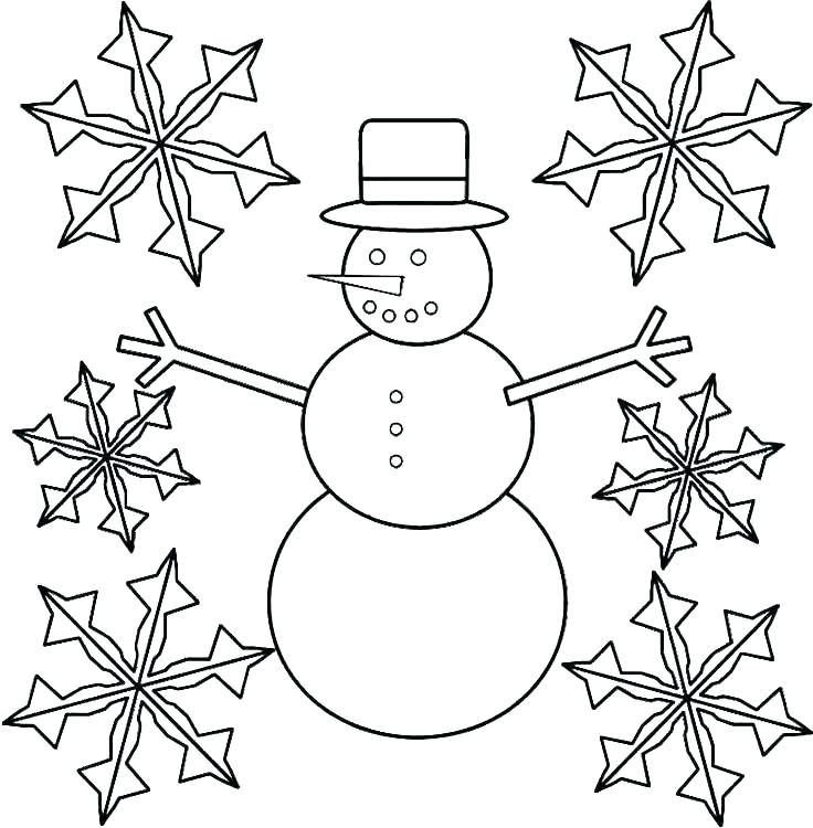 736x750 Coloring Snowflake Coloring Pages Snow Flake Page Color Winter