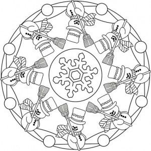 300x300 Winter Mandala Coloring Pages (5) Mandala Mandala