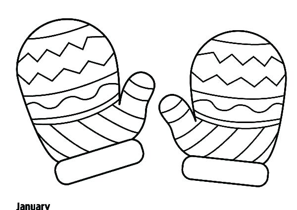 Winter Mittens Coloring Pages