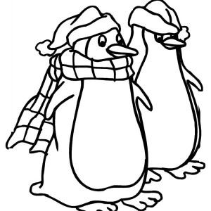 300x300 Winter Penguin Coloring Pages Clipart Panda