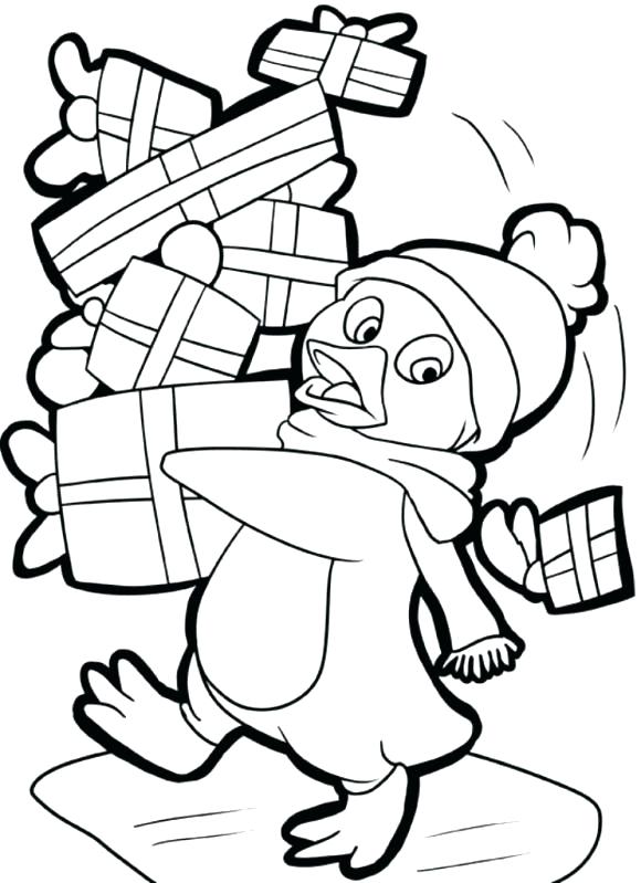 580x799 Winter Penguin Coloring Pages
