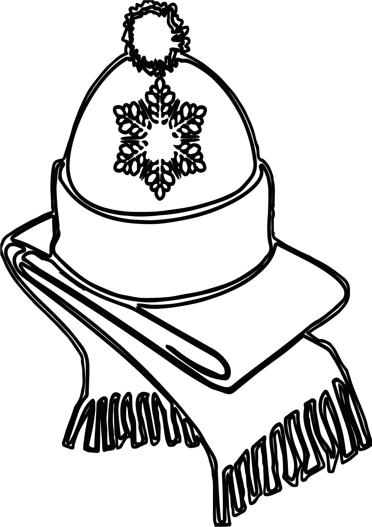 Winter Scarf Coloring Pages