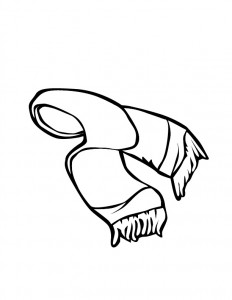 232x300 Printable Girls Winter Scarf Coloring Pages For Kids