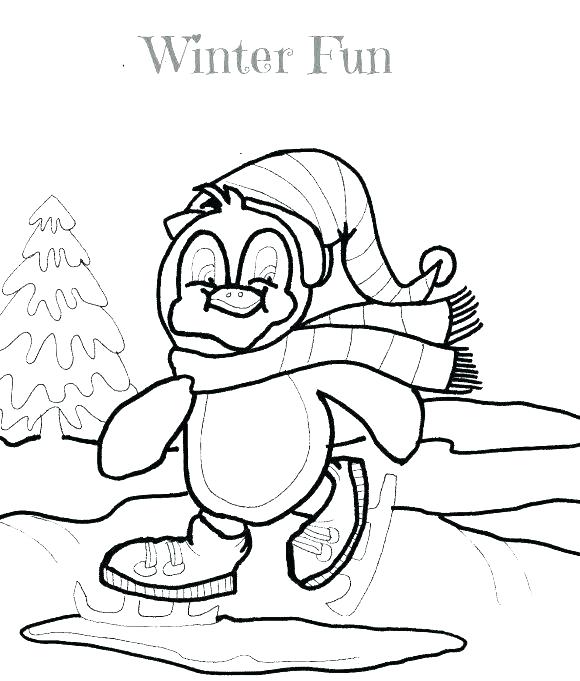 580x681 Printable Coloring Pages Winter 6 Pics Of Winter Scenery Coloring