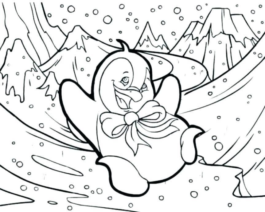 863x689 Winter Scene Coloring Page Coloring Pages Baby Winter Printable