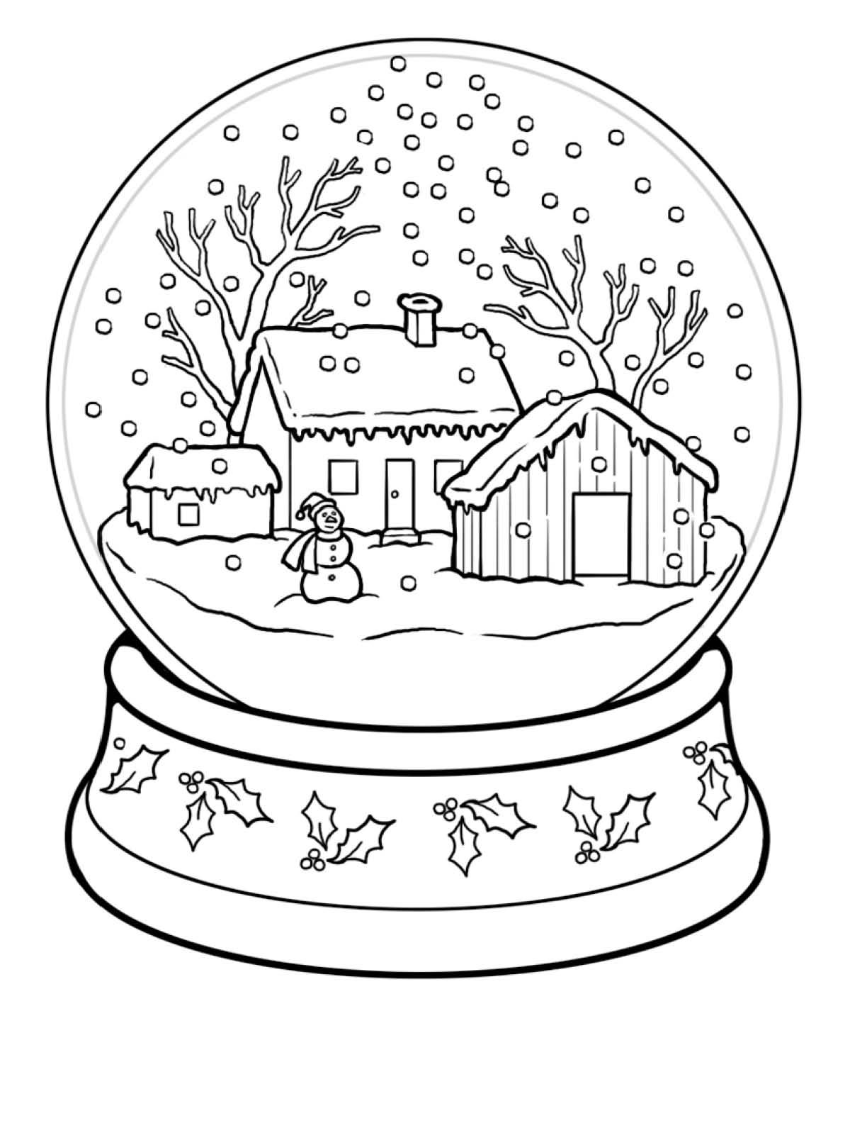 1224x1584 Winter Scene Coloring Pages, Winter Scene Colouring Pages Adult