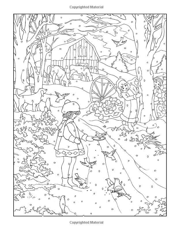 600x800 Creative Haven Winter Scenes Coloring Book (Adult Coloring) Marty
