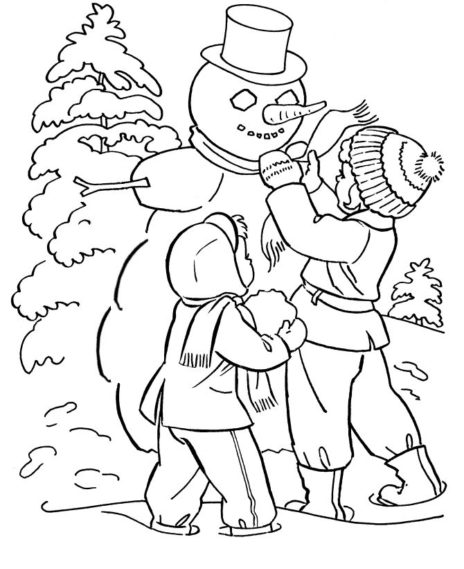 Winter Season Colouring Pages