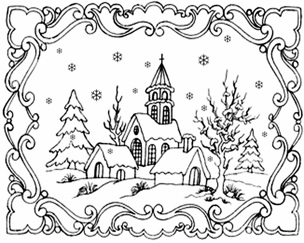 1000x800 Greeting Card Lovely Printable Clipart Christmas Card Landscape