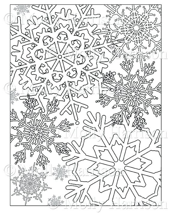 570x738 Snowflake Color Pages Snowflakes Color Pages Snowflakes Coloring