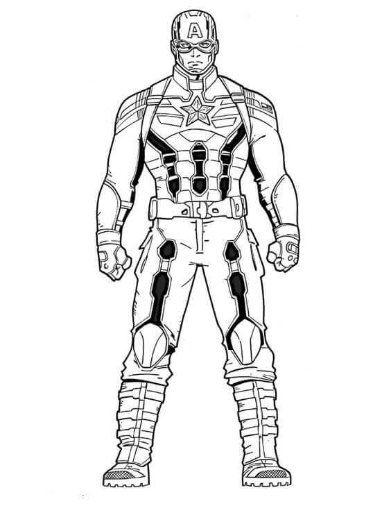 564x739 30 Printable Captain America Coloring Pages